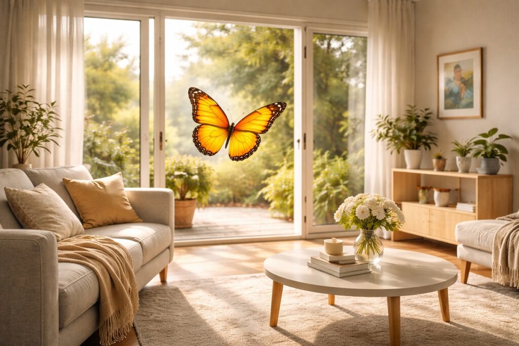 Bướm màu vàng bay vào nhà là một điềm báo may mắn về tình cảm