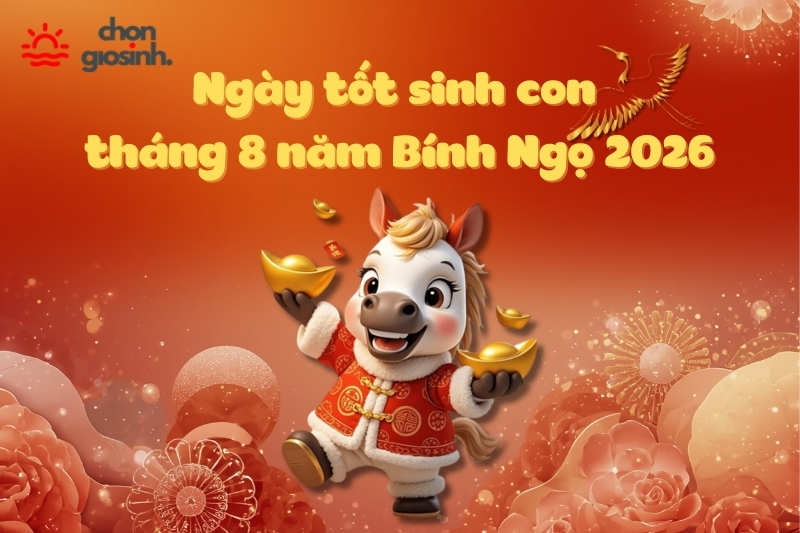 Tra cứu ngày tốt sinh con tháng 8/2026 đại cát. 