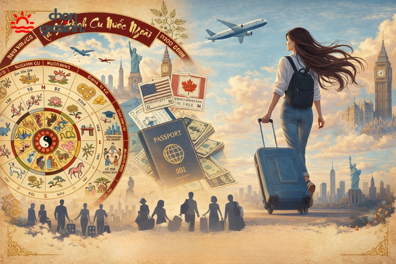 Lá số định cư nước ngoài biểu hiện như thế nào?