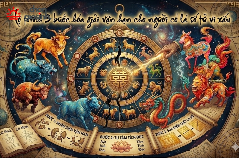 Lộ trình 3 bước hóa giải vận hạn cho người có lá số tử vi xấu